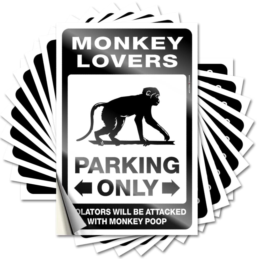 Tattoos Good Custom Hard Monkey Lovers Parking Only - No Residue Decals for Football(8X12CM)