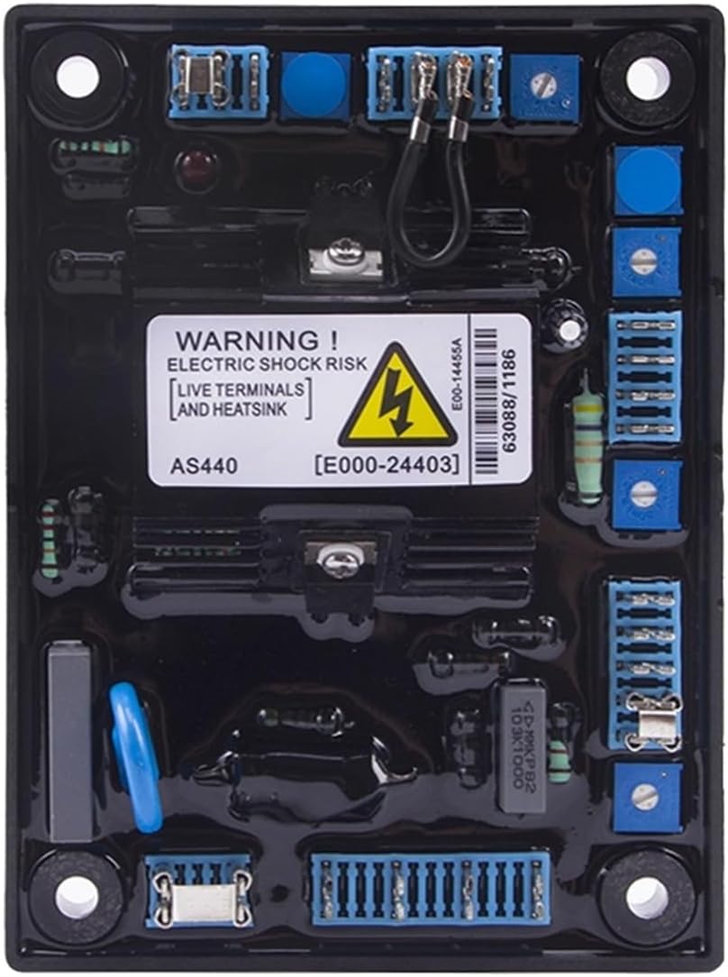 Automatic Voltage Regulator Control AS440 AVR Diesel Generator Automatic Voltage Regulator Control Module Stabilizer alternator Replacements Accessories(Hard Rubber AS440)