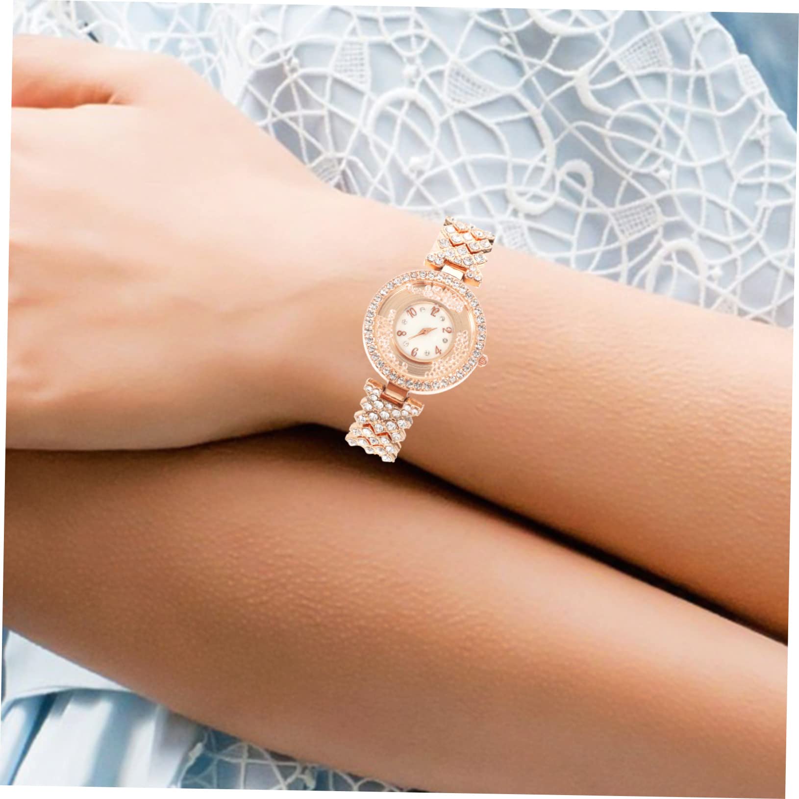 3stücke Elegante Damen Armbanduhr Mit Strasssteinen Verstellbares Metallarmband Stilvolle Uhr Für Jeden Anlass Perfektes Für Frauen Und Freundinnen