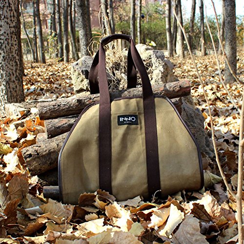 Innostage Firewood Log Carrier Tote Bag, 40"X19" Endless Hay Hauling Of Fireplace Wood Stove Accessories For Outdoor Camping #TOP6