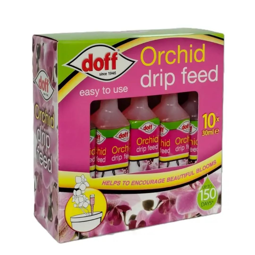 SOTL® Orchid Drip Feeders Ready-to-Use for Hanging Baskets & Tubs Easy to Use Help in the Growth of Vibrant Colours & Bloom House Plant Food (10PK)