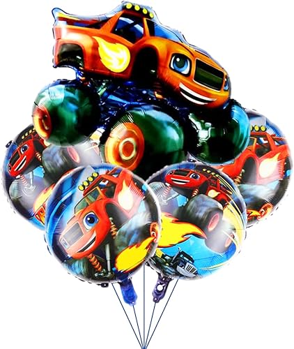 Miniatura 2 de 5 globos de película de aluminio Blaze and The Monster Machine Party de aluminio suministros de decoración para fiestas temáticas de camiones