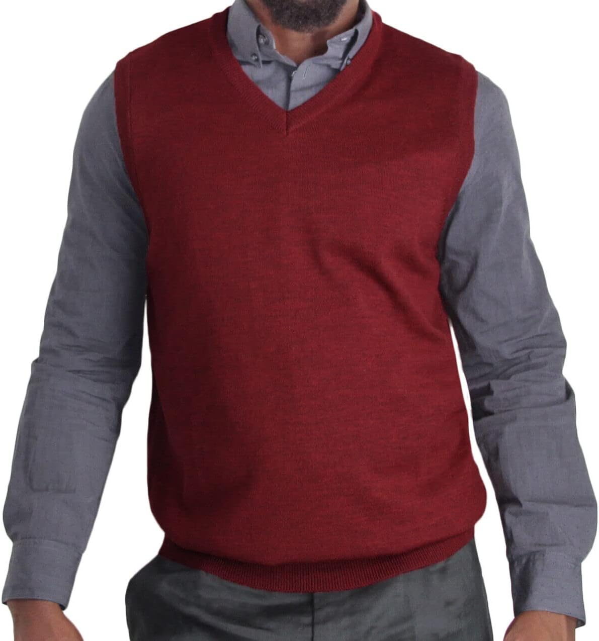 Blue Ocean Big and Tall Casual Heather Sweater Vest