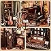 DIY Book Nook Kit with LED Light, Miniature Dollhouse, 3D Wooden Puzzle, Bookshelf Insert Decor Craft Gift (European Melody MusicalInstrument Box)