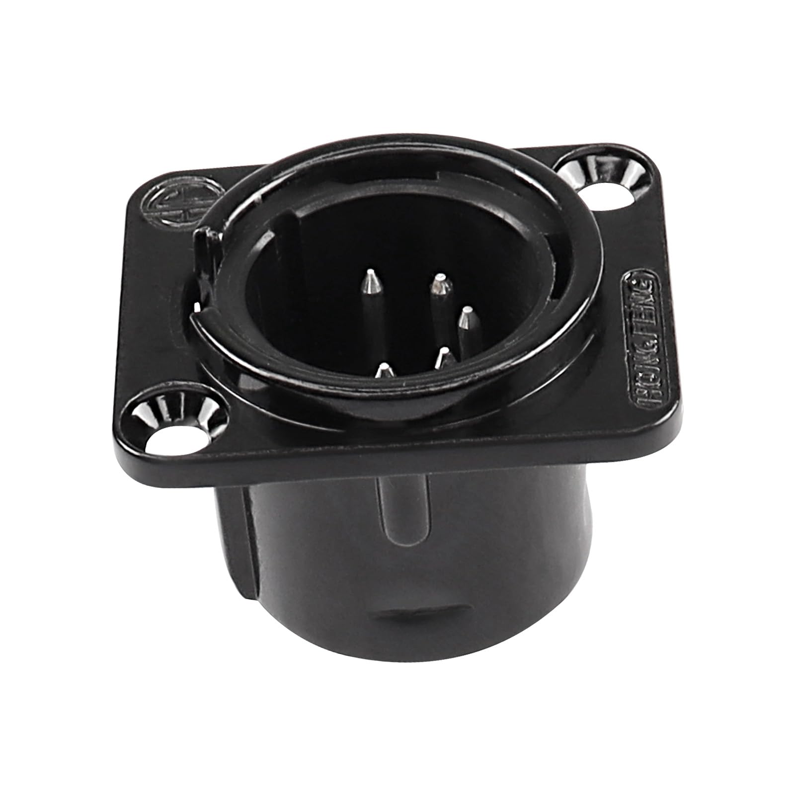 XMSJSIY 5-pins XLR paneelmontagestekker, XLR-stekker, audio-luidspreker, microfoon, stekker, D-type chassis, soldeer voor microfoon, muziekinstrumenten, 4 stuks (5-pins mannetje