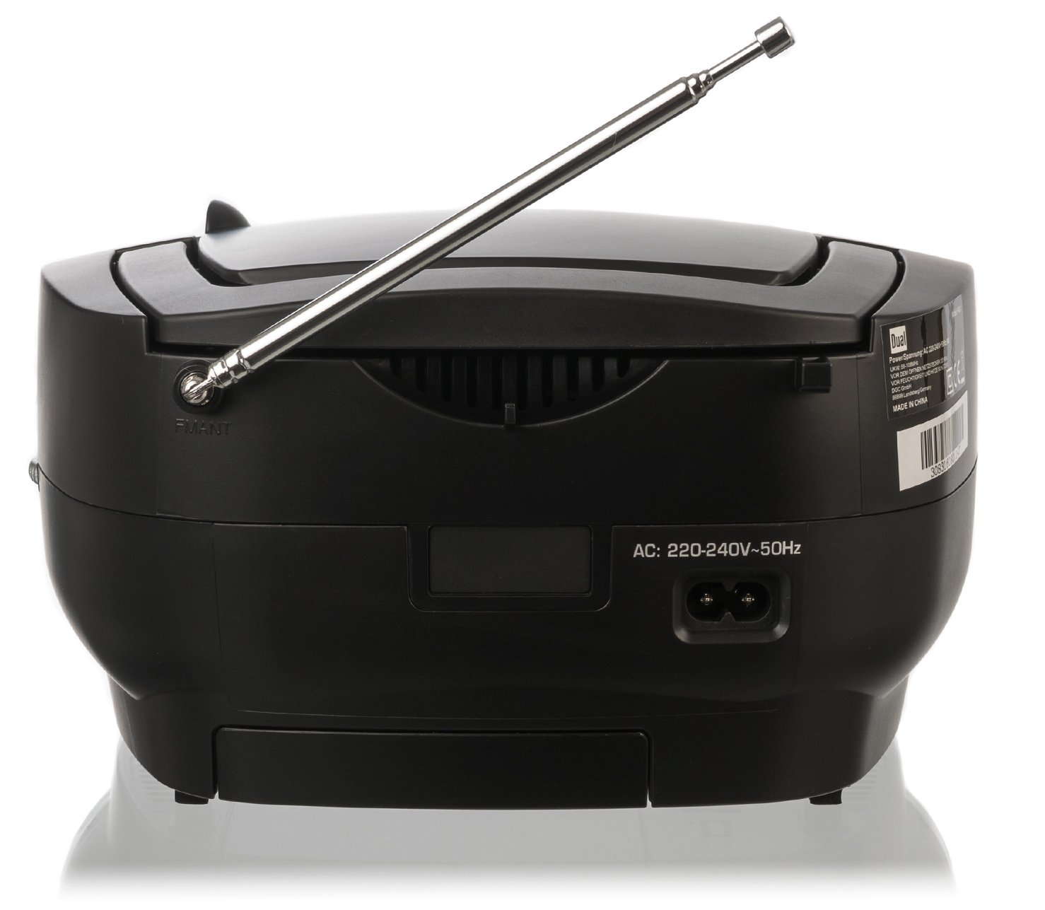 Dual P 49 – 1 Boom Box con Reproductor de CD (Radio FM, Pantalla LED, Funcionamiento con Red o batería)