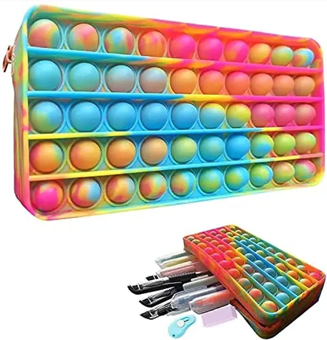 E-ROYAL SHOP® Pencil Pen Case, Stationery Storage Bag Decompression Toy for Kids, School Season Gifts Multi Color (B09QKW7T2C) Amazon Price History, Amazon Price Tracker
