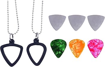 Amazon | rockible ギターピックネックレス ギターピックペンダント