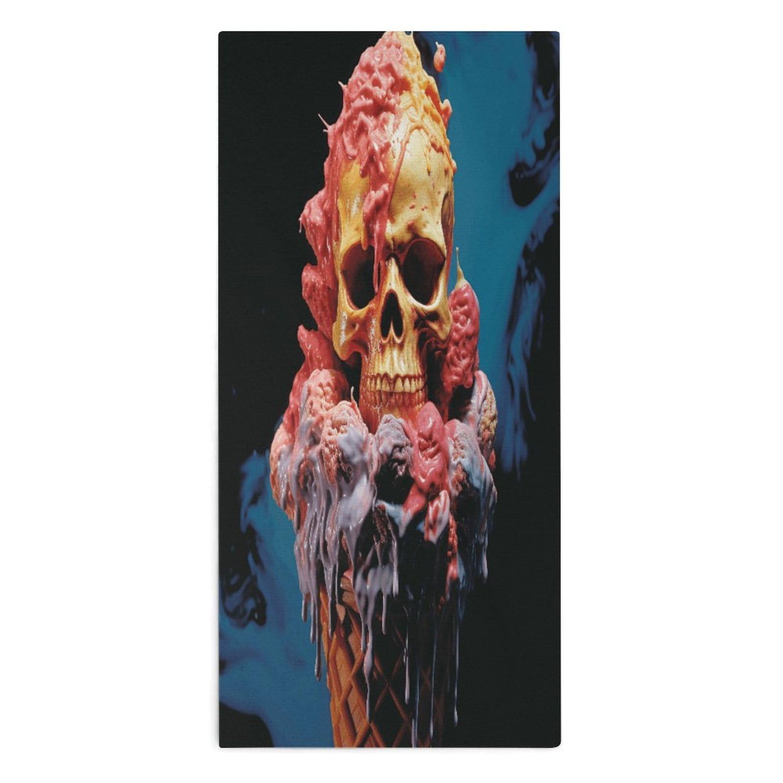 Fodpand Style Egg Rolls And Skulls Microfiber Towels, Decorative Bath Towel Soft & Lightweight, Hand Towels Multipurpose Use For Bathroom, Pool, Gym, Spa, And Hotel Use