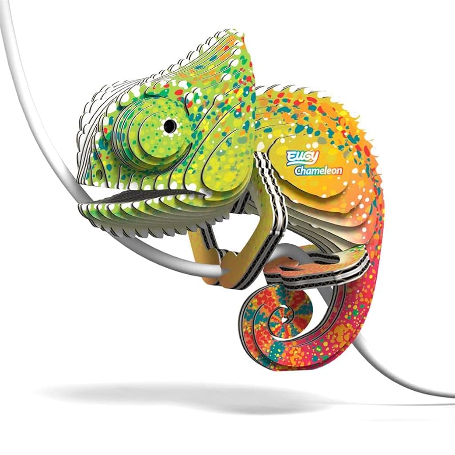 Amazon.com: Eugy Chameleon 3D Puzzle, 31 Piece Eco-Friendly