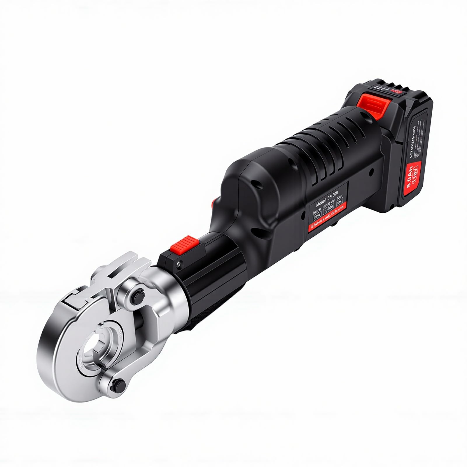 Akumulatorowa Zaciskarka Hydrauliczna 12 Ton, Akumulatorowa Końcówka do Końcówek Drutu, 6AWG do 600kcmil z Wyświetlaczem Cyfrowym