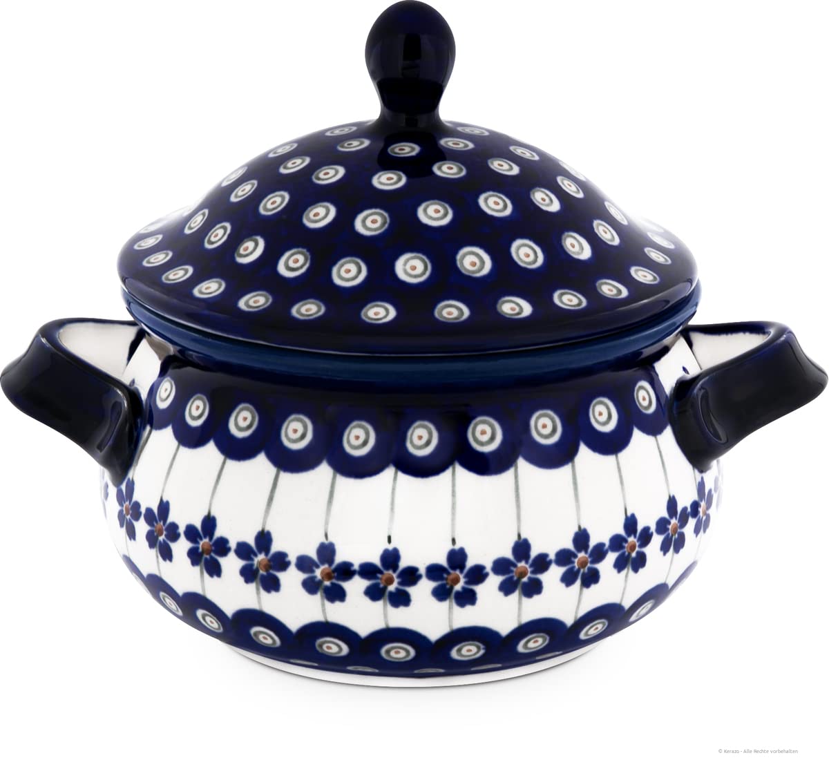 Pot à confiture Bunzlauer céramique couvercle 19,3 cm récipient conservation