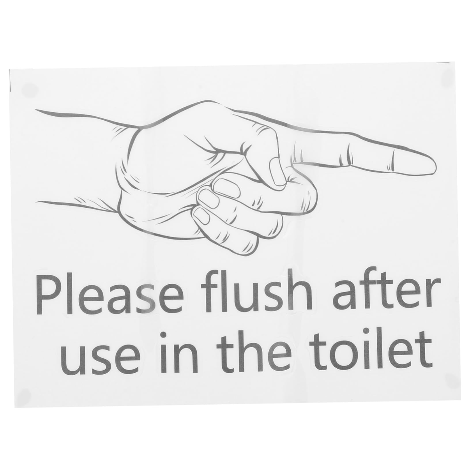 SOESFOUFU Bathroom Sign Toilet Seat Cover Decal Self-Adhesive Wall Sticker Safety Reminder