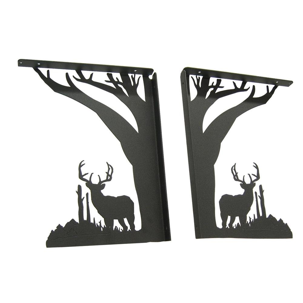 9" Buck Deer Shelf Brackets (Set of 2)