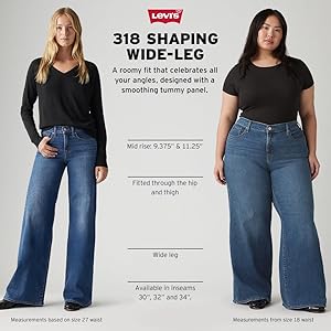 Levi's Womens 318 Shaping Wide Leg
