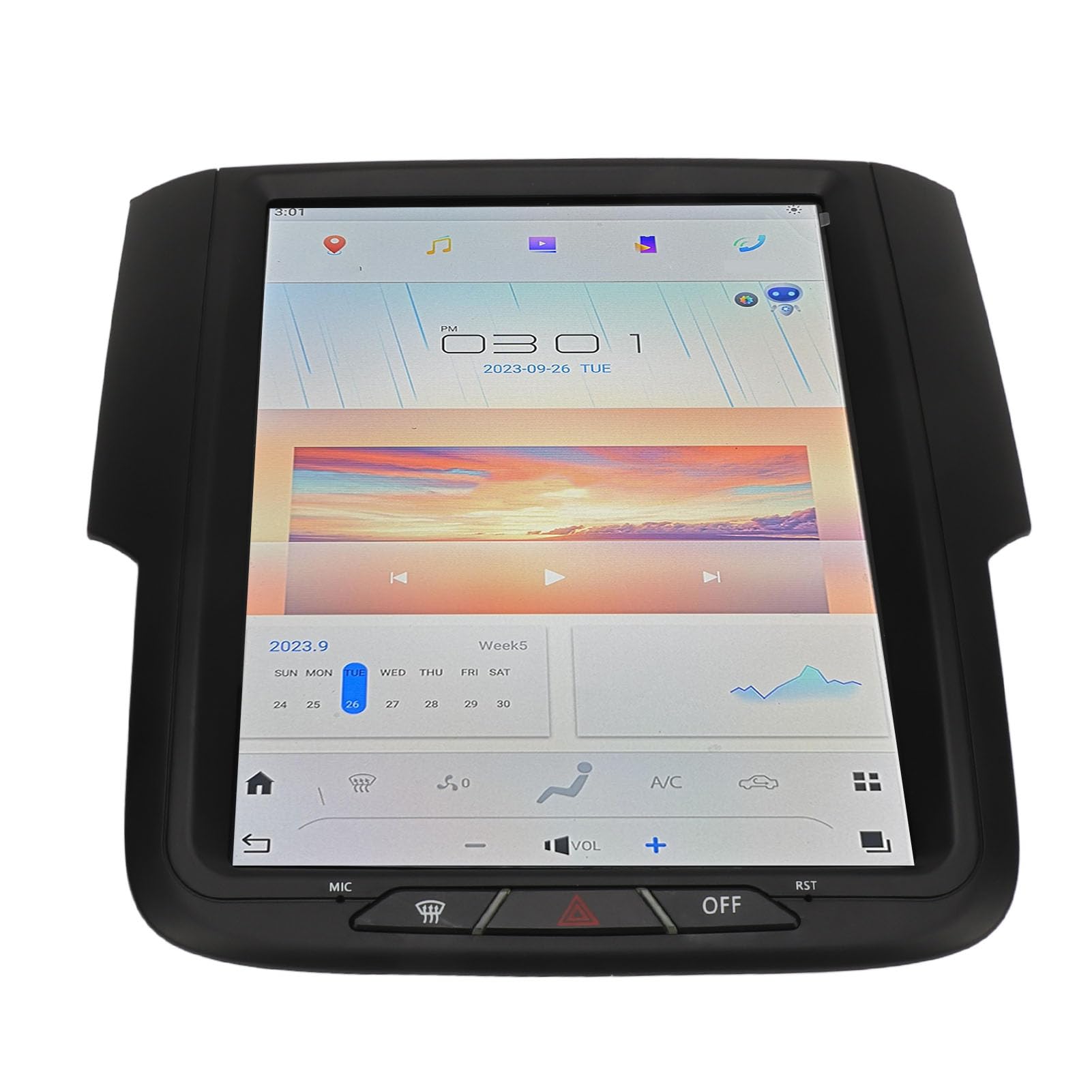 Yctze 10,5-calowy Samochodowy Zestaw Stereo z nawigacją, Obsługa 8+128G 11 dla 1500 2500 3500 z technologią Modern (Kompatybilny z oryginalną automatyczną)