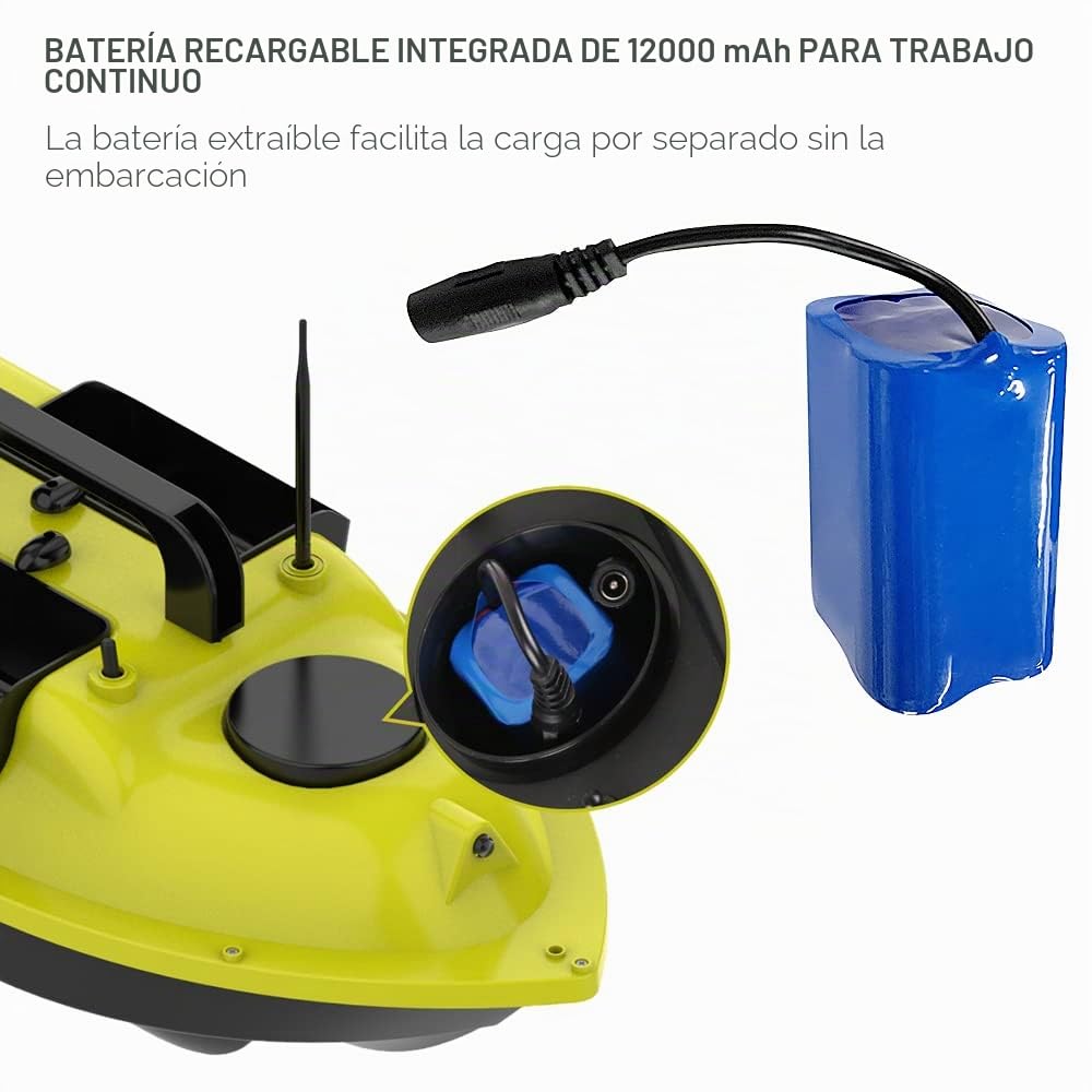 D18B 7.4V Batería de repuesto y GPS para cebo de pesca