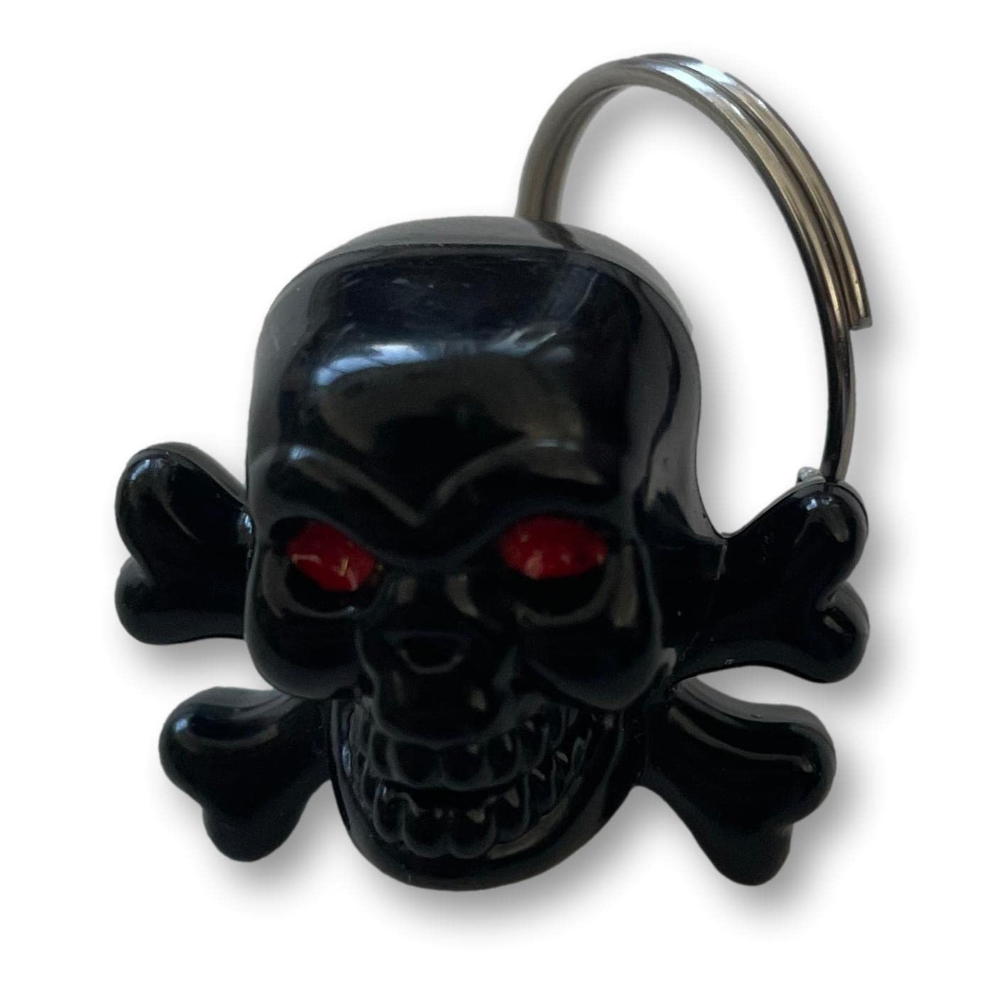 KUSTOM66 Key Ring Skull with Bone Black, black, S