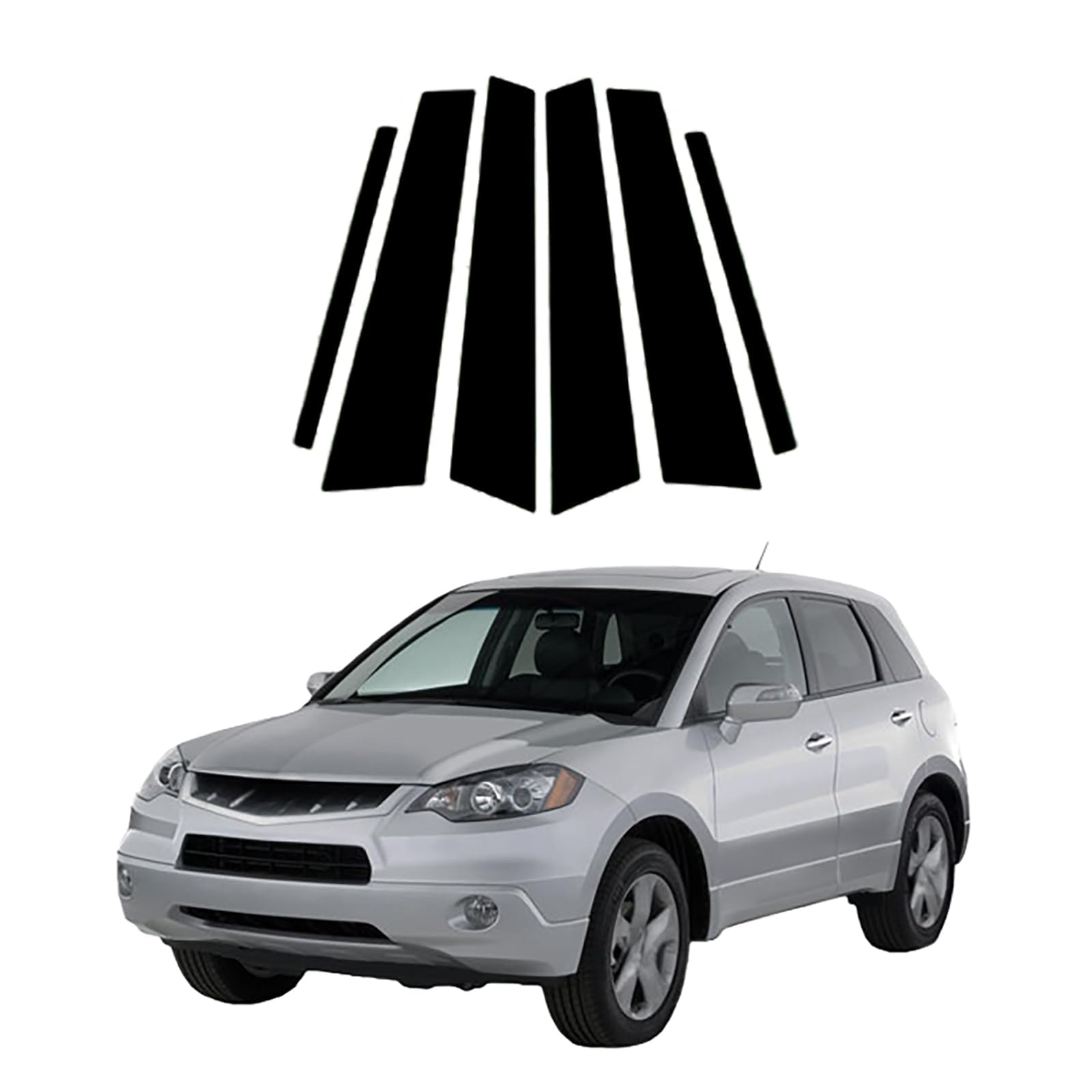 Listwa słupków drzwi samochodu dla Acura RDX 2007 2008 2009 2010 2011 2012, zewnętrzne osłony paneli, listwy okienne naklejki odporne na zadrapania błyszczące