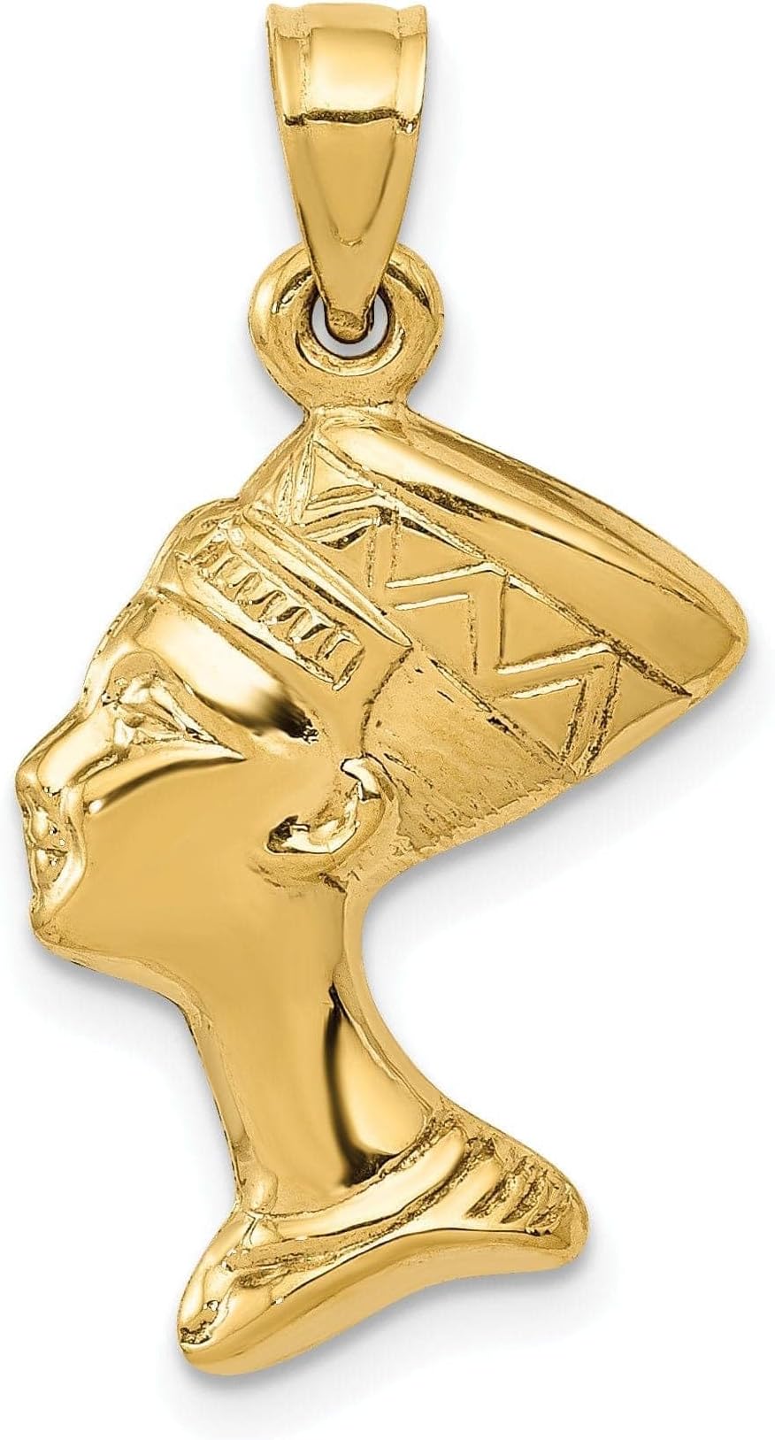 14k Yellow Gold 3-D Nefertiti Pendant
