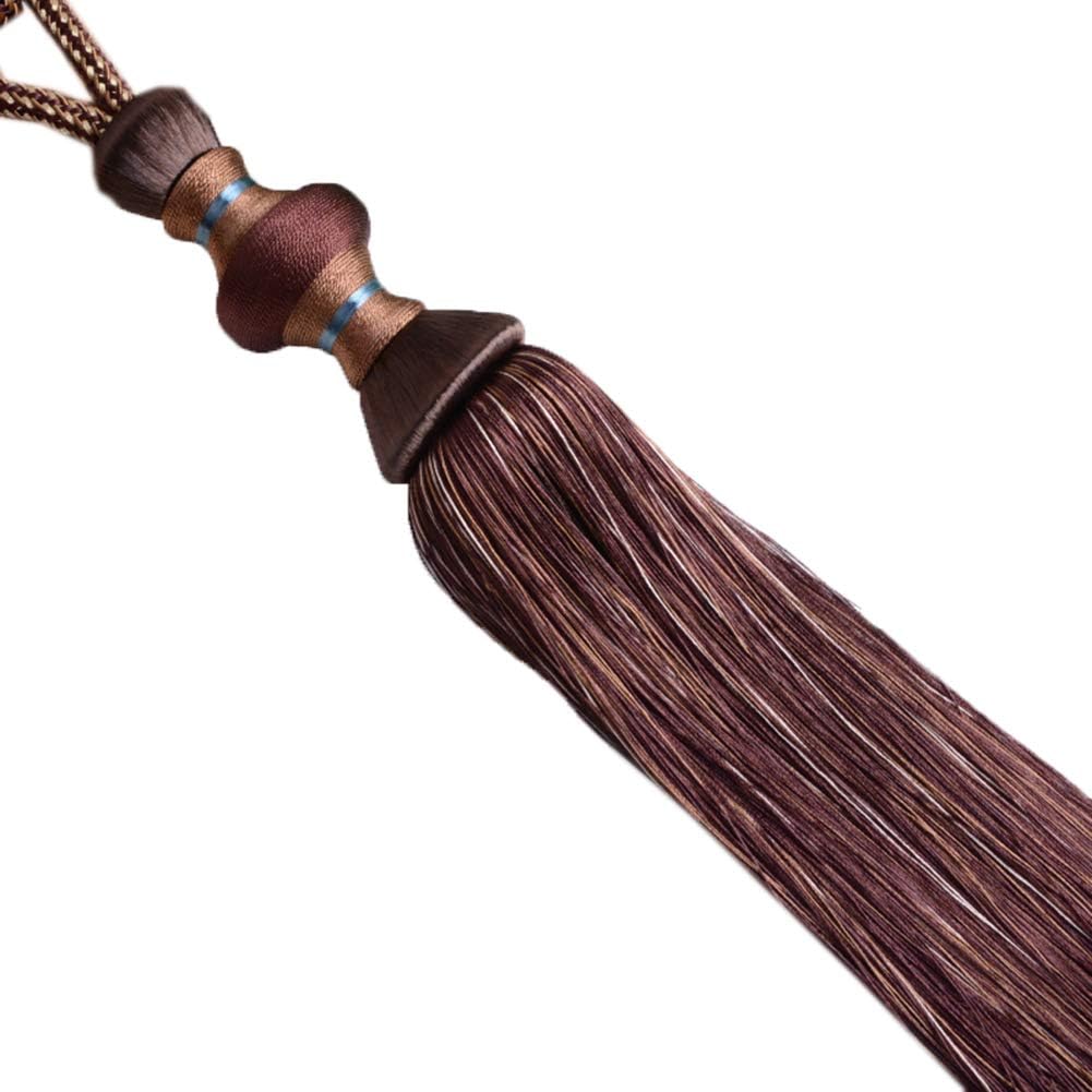 1 Pair Curtain Tassel Rope Tiebacks Decorative Tassels Curtain Tiebacks Curtain Tassel Holdbacks (Dark Coffee)