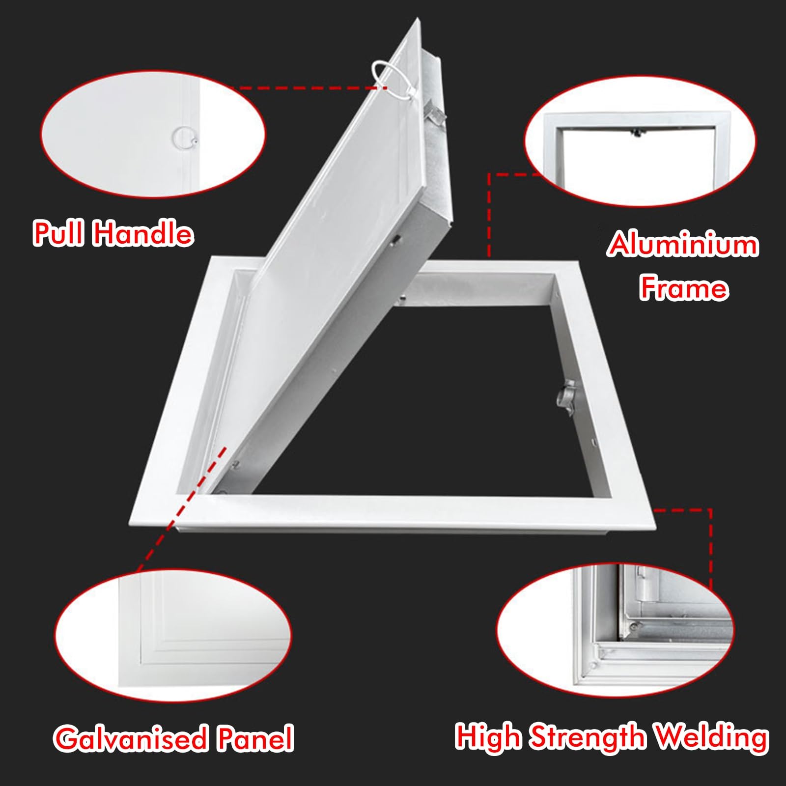 Aluminiowy panel dostępowy do montażu podtynkowego z płyt kartonowo-gipsowych do sufitu i ściany | Drzwi inspekcyjne do zastosowań hydraulicznych i elektrycznych(15x60cm)