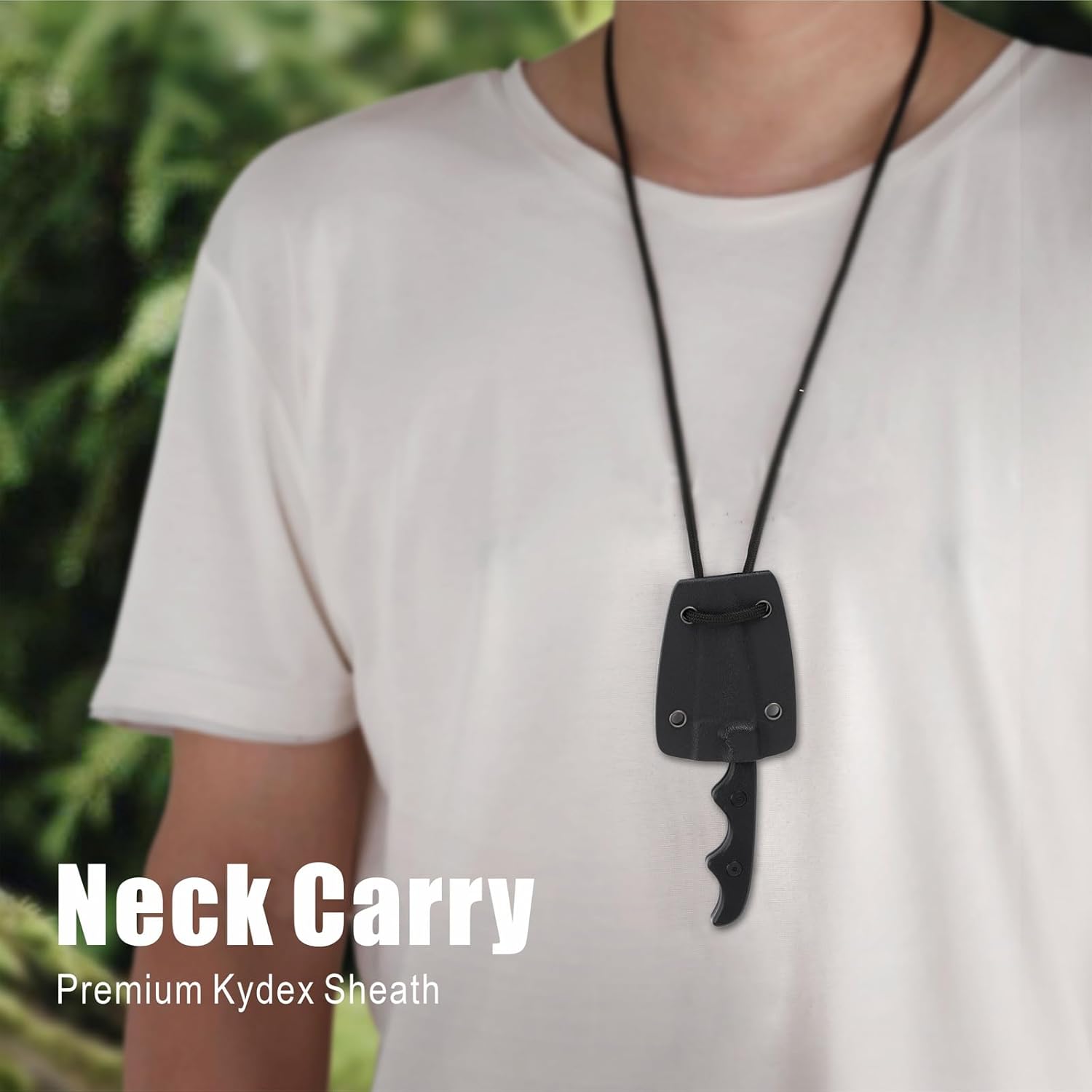 REAT Fixed Blade Knife with Kydex Sheath, 5" 14C28N Steel Blade with Full Tang Desgin,Ergonomic G10 Handle, Mini Neck Knife for Camping,Hunting,Outdoor - Image 5