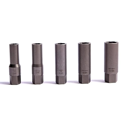 Miniatura 5 de TGHLMH - Juego de 11 extractores profundos tipo espiral, juego de extractor de tuercas para quitar tuercas profundas y rotas, pernos de espárragos,