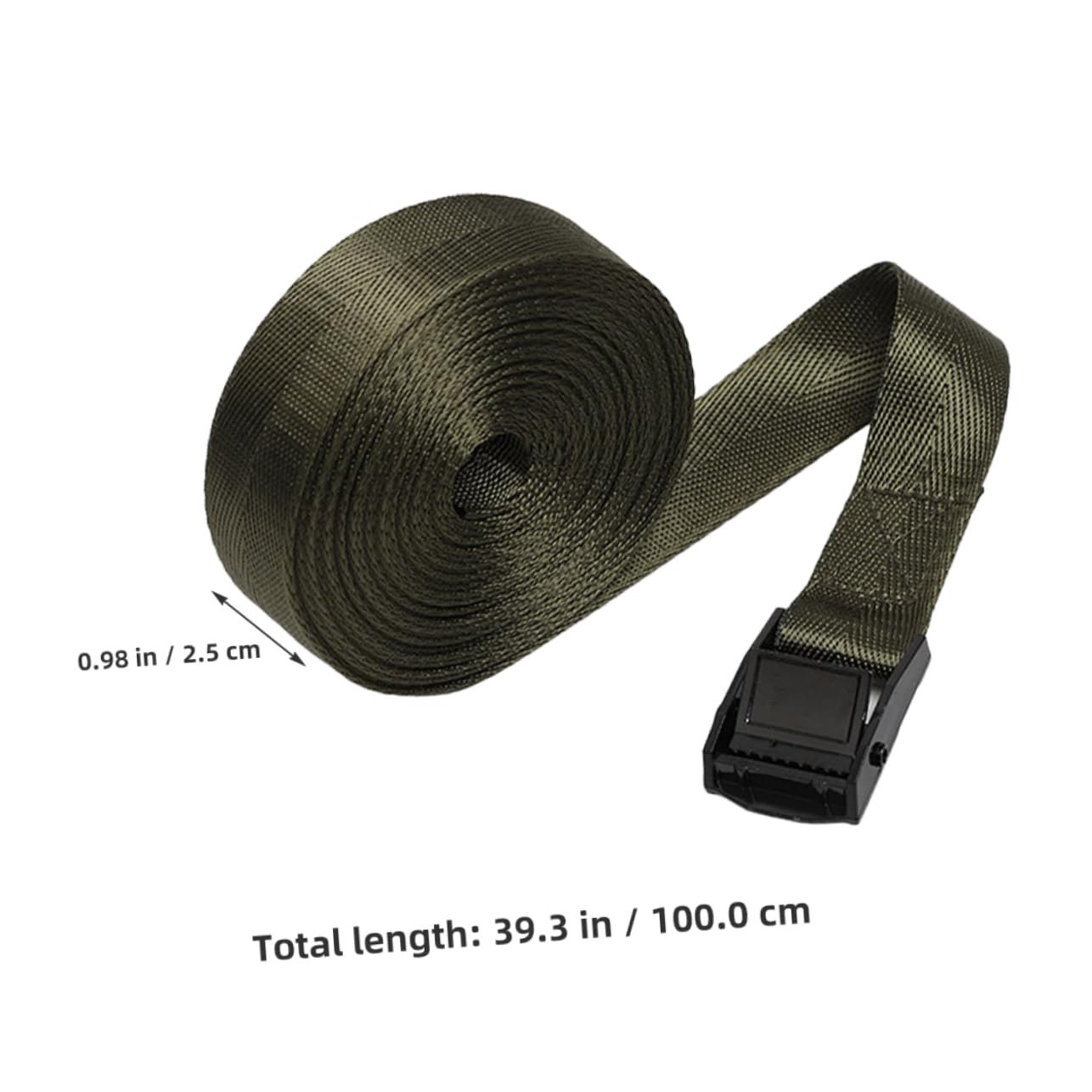 HANABASS 2Rolls Adjustable Nylon Tie Down Straps Wear Resistant Buckle Design for Cargo Luggage Motorcycle and Outdoor Use