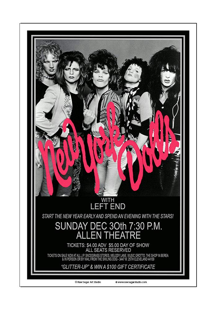 Amazon.com: Raw Sugar Art Studio New York Dolls 1973 Cleveland