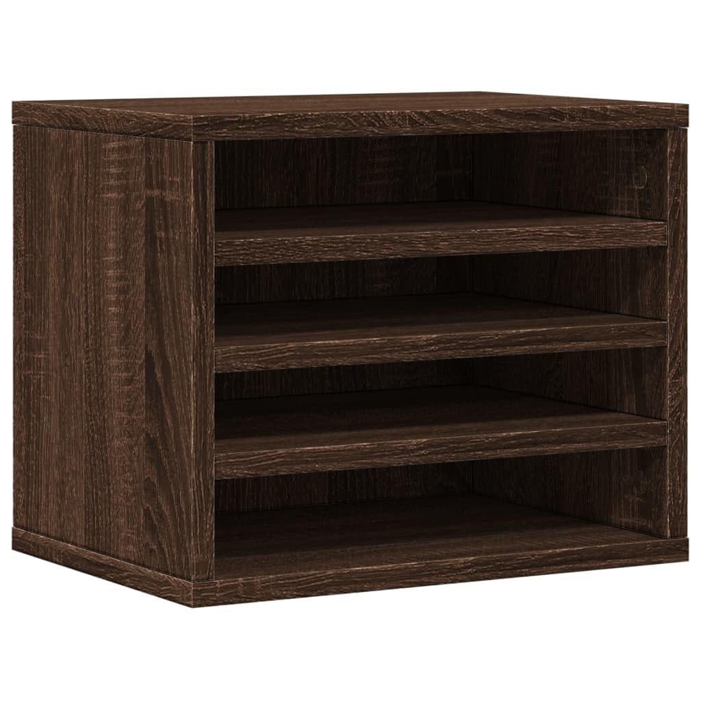 Organizer Scrivania Rovere Marrone 36x26x29,5 Legno Multistrato,Organizer da Scrivania,Portaoggetti da Scrivania,Organizer da Scrivania-848051