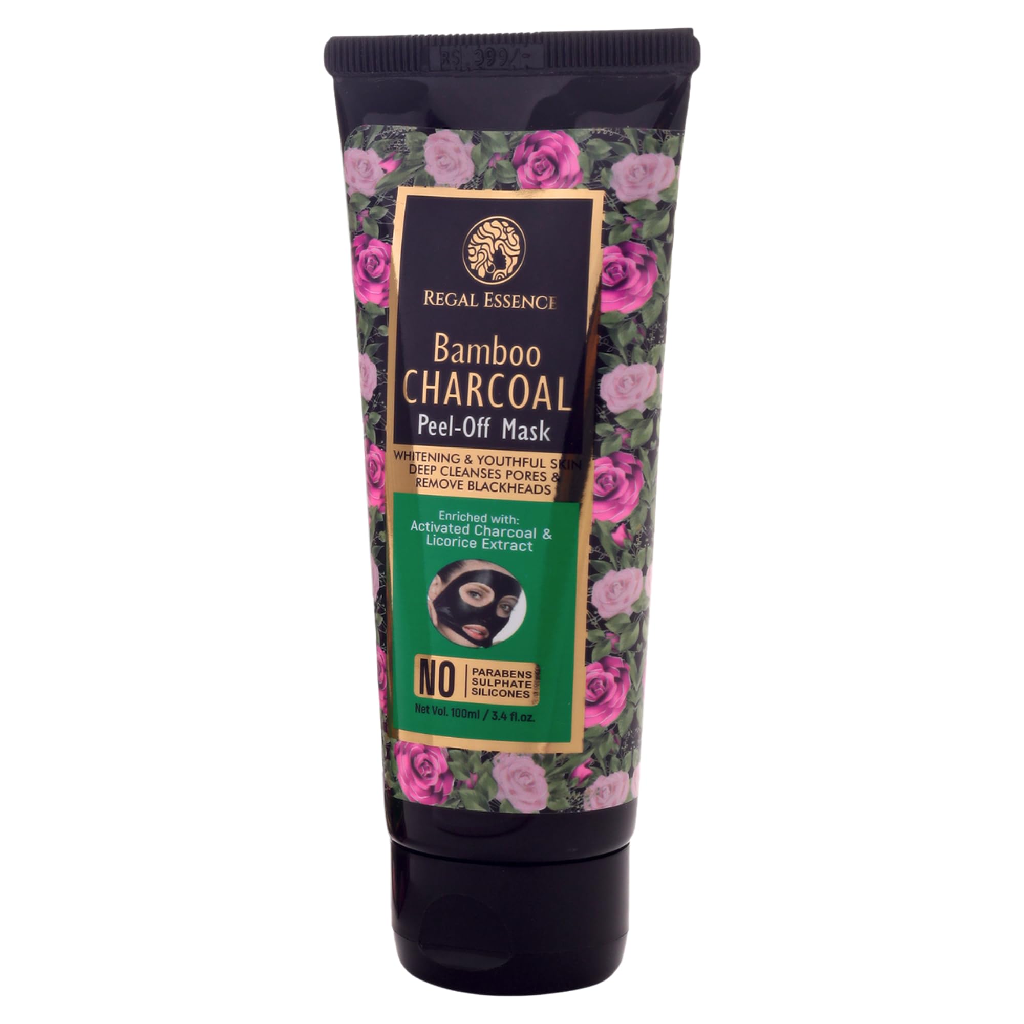 Bamboo Activated Charcoal Peel Off Mask, Deep Cleansing Mask, Deep Pore Cleanse for Acne -100ml