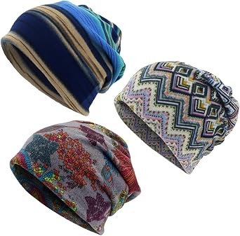 Chemo Caps for Women Men Slouchy Beanies Cancer Headwear Sleep Hats Cotton Stretchy