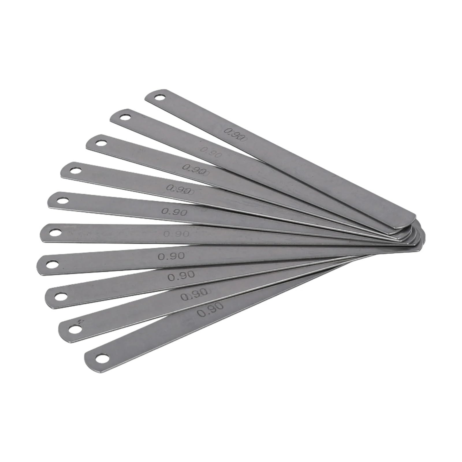 Galgas de espesores, Calibrador de espesores acero métrico 10 hojas, calibre llenado 0,9 mm espesor, for válvulas compensación for medir la holgura las y configuración guitarra