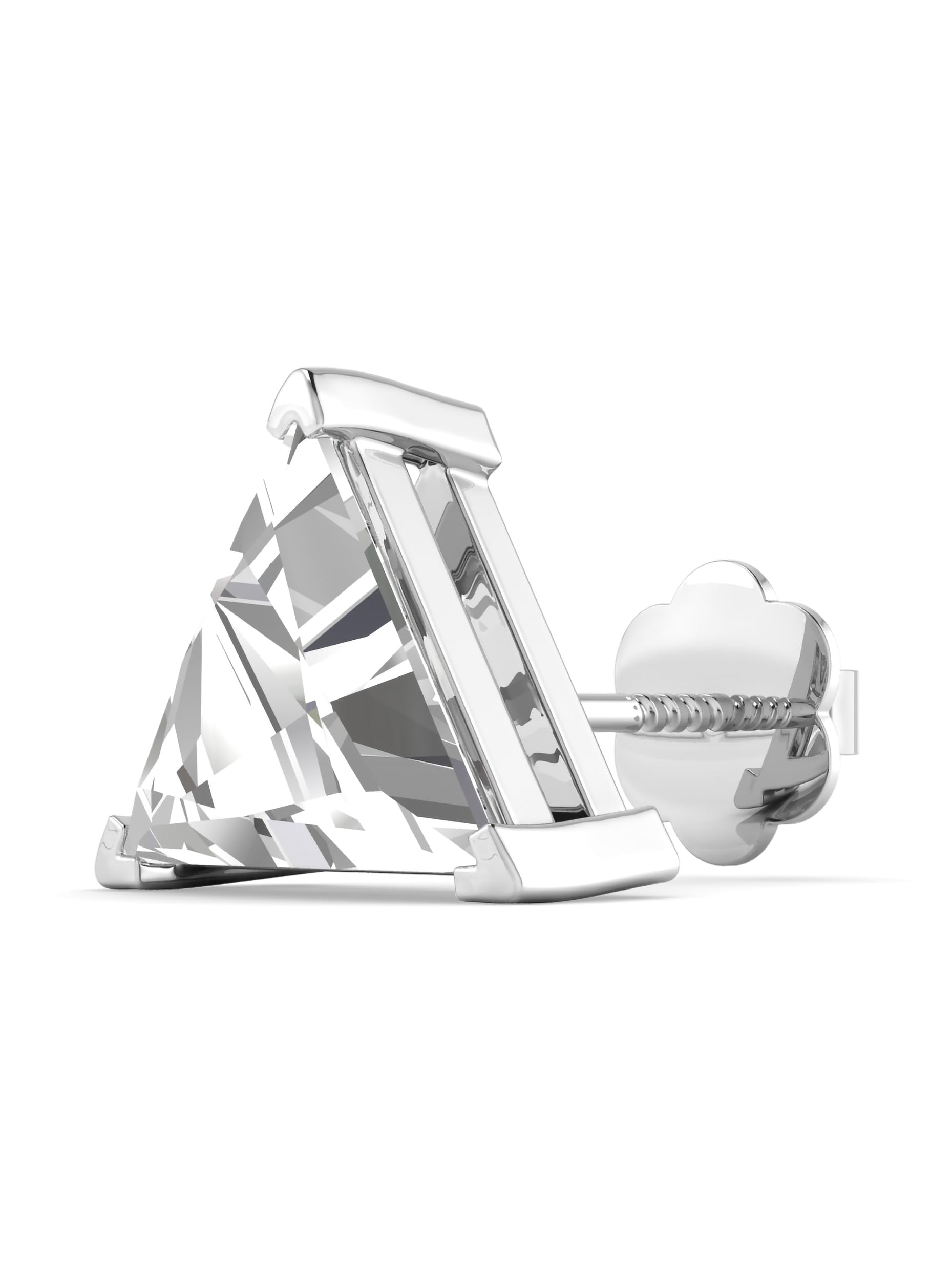 ORIONZ Stud Earrings for Men & Boys (1 Piece) - 925 Sterling Silver CZ Diamond Ear Studs - Triangle Solitaire - 18k Gold Plated Jewellery - Birthday Anniversary Gift - Men Fashion Accessories (B09BL2TDVJ) Amazon Price History, Amazon Price Tracker