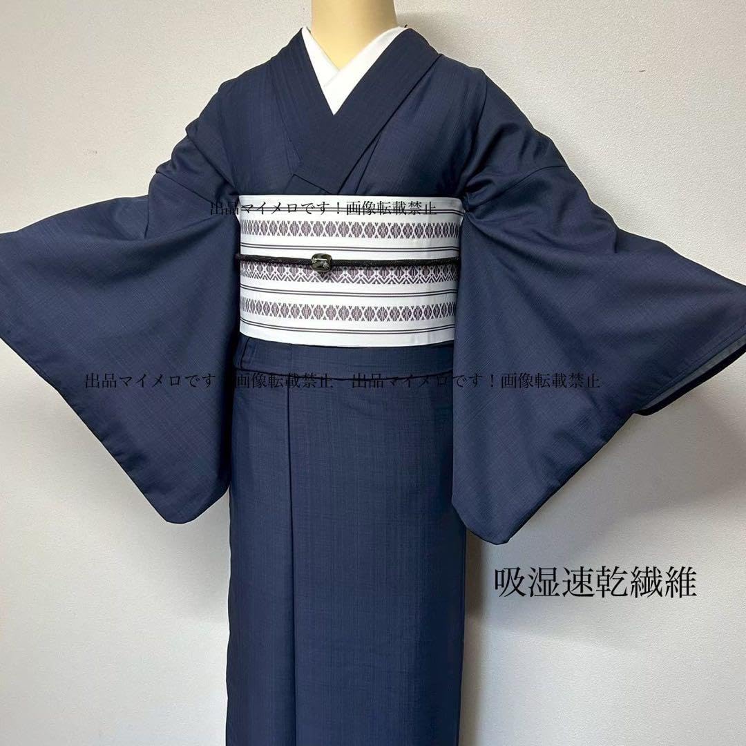 浴衣　夏　単着物　紺色　吸湿速乾　　クール素材　浴衣単品　0715⑥ 浴衣 夏 単着物 紺色 吸湿速乾 クール素材 浴衣単品 0701⑨