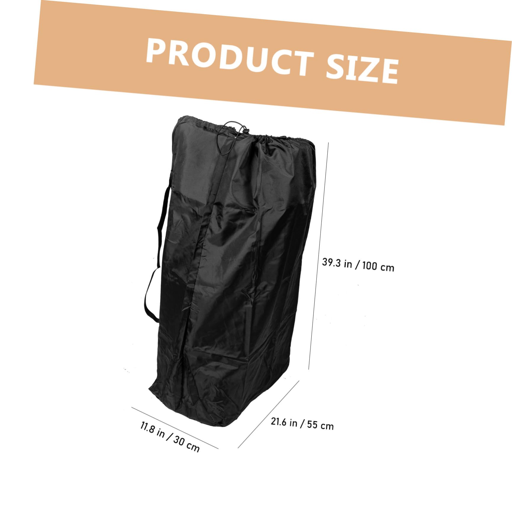 Borsa per Passeggino Doppia Tracolla Nera Coulisse Bloccabile, Custodia Compatibile per Viaggio Aereo e Trasporto in Aeroporto, Cuciture Rinforzate per Ragazzo Ragazza e Famiglie