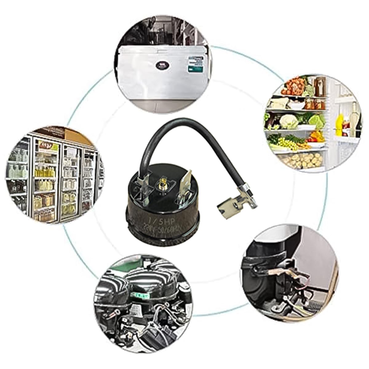 Parte di Ricambio per compressore Termico per Frigorifero 1/5 (HP) 150 W