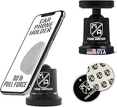 Mob Armor MobNetic Maxx - USA Assembled Magnetic Phone Holder for Car, Magnetic Car Phone Mount, 90-Degree Tilt, 360-Degree Rotation, Aluminum Metal, Compatible with iPhone & Android - Black