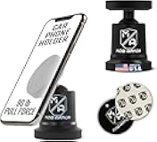 Mob Armor MobNetic Maxx - USA Assembled Magnetic Phone Holder for Car, Magnetic Car Phone Mount, 90-Degree Tilt, 360-Degree Rotation, Aluminum Metal, Compatible with iPhone & Android - Black