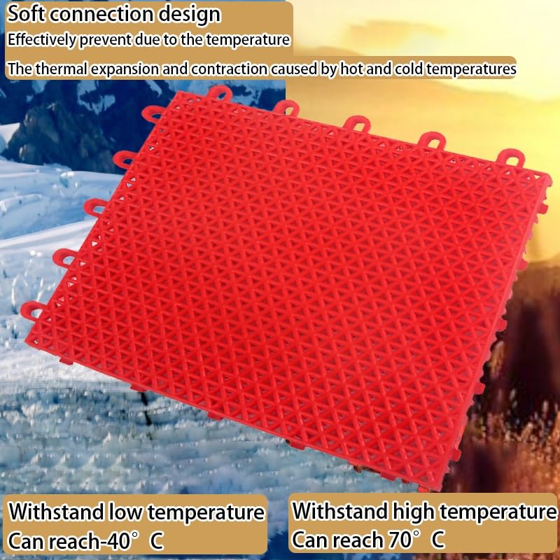 maty drenażowe do łączenia, Płytki drenażowe wielokolorowe 12x12 cali, antypoślizgowe, wielofunkcyjne(Blue,56pcs)