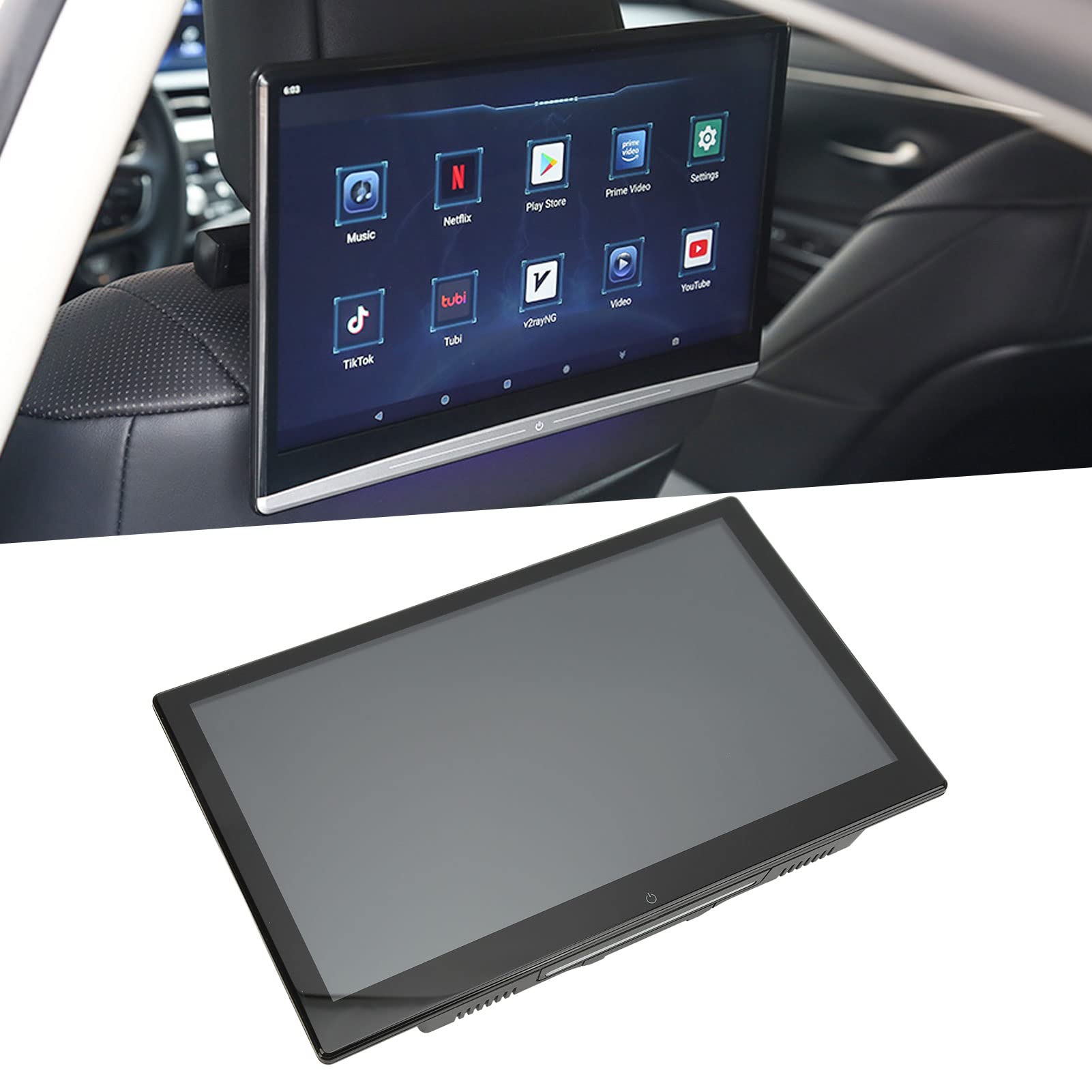 2PCS HD-autospeler, 7-inch Hoofdsteun LCD-scherm, ABS Auto-hoofdsteunmonitor, 12V Hoofdsteunmonitorschermen voor Auto's, Bruin