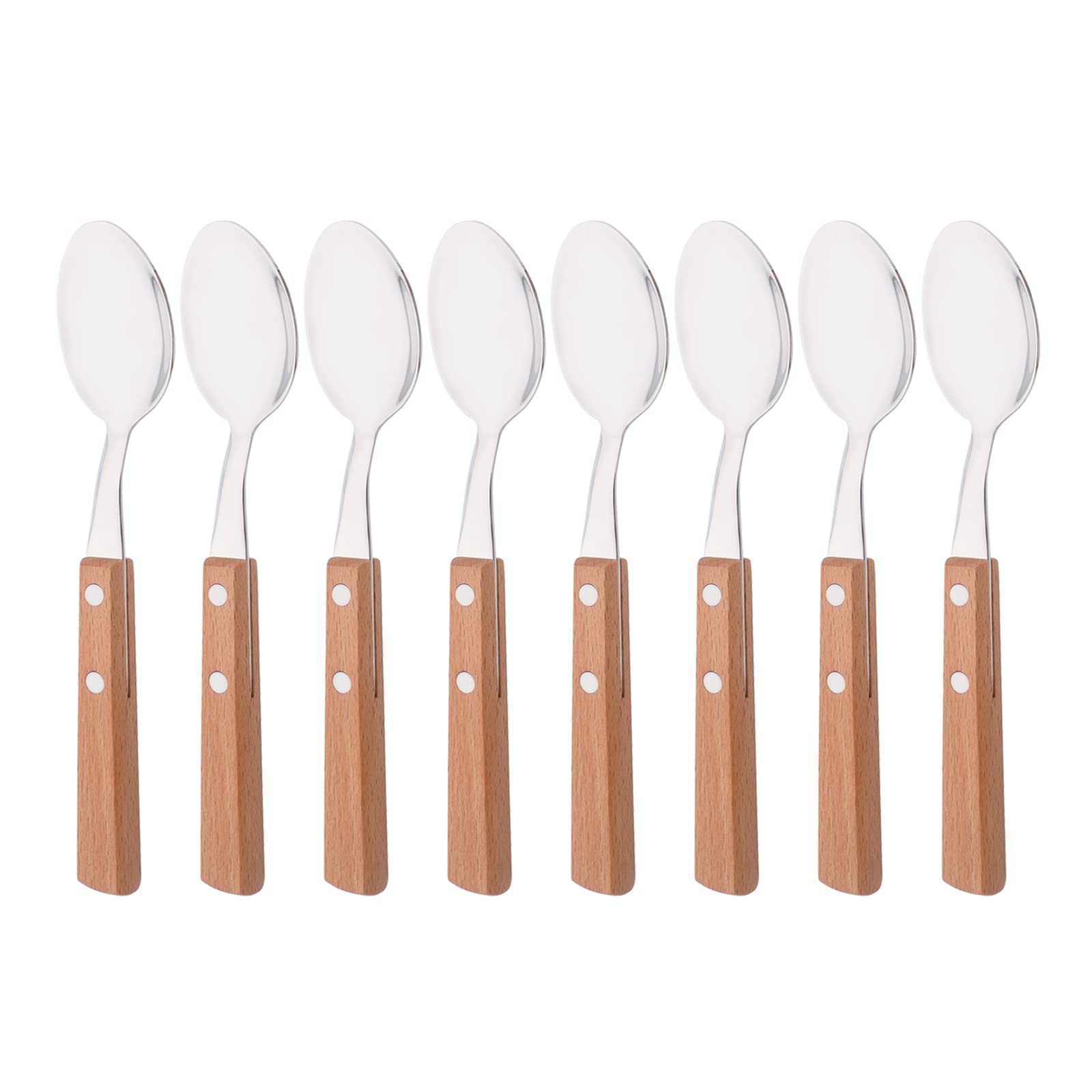 Dinner Forks Set of 8, Uniturcky 304 Stainless Steel Silverware Forks with Wooden Handle, Use for Dessert and Salad, Mirror Polishing, 7.9 Inches — Amazon image 8