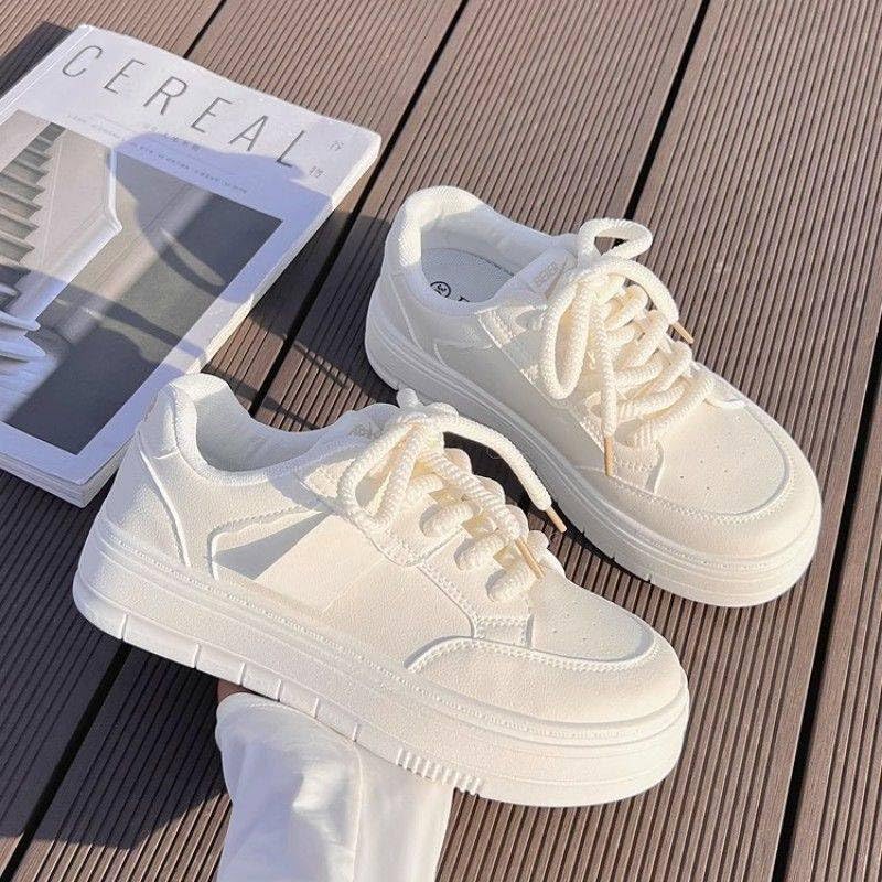Women's Platform Walking Fashion Sneakers White Y2K Aesthetic Cute Chunky Dad Thick Casual Comfortable3