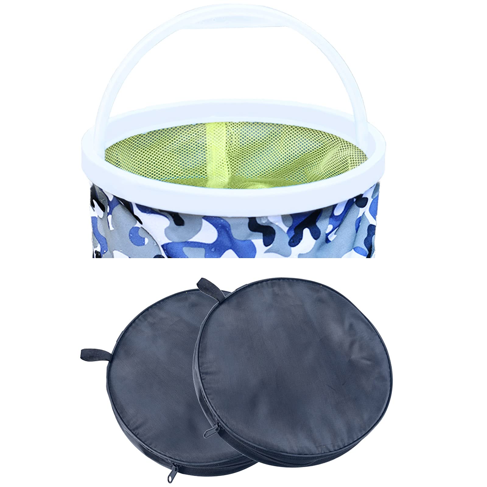 Secchio da pesca Secchio da pesca Secchio pieghevole per pesci Secchio portatile per pesci vivi con corda Secchio da pesca multifunzione Forniture per attrezzi da pesca Secchio per pesci (Dimensioni