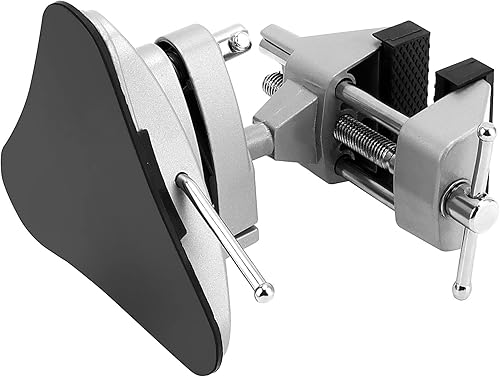 Miniatura 5 de JOIKIT Paquete de 2 abrazaderas de 3 pulgadas en el tornillo de banco portátil, abrazadera universal de tornillo de banco con base giratoria de 360