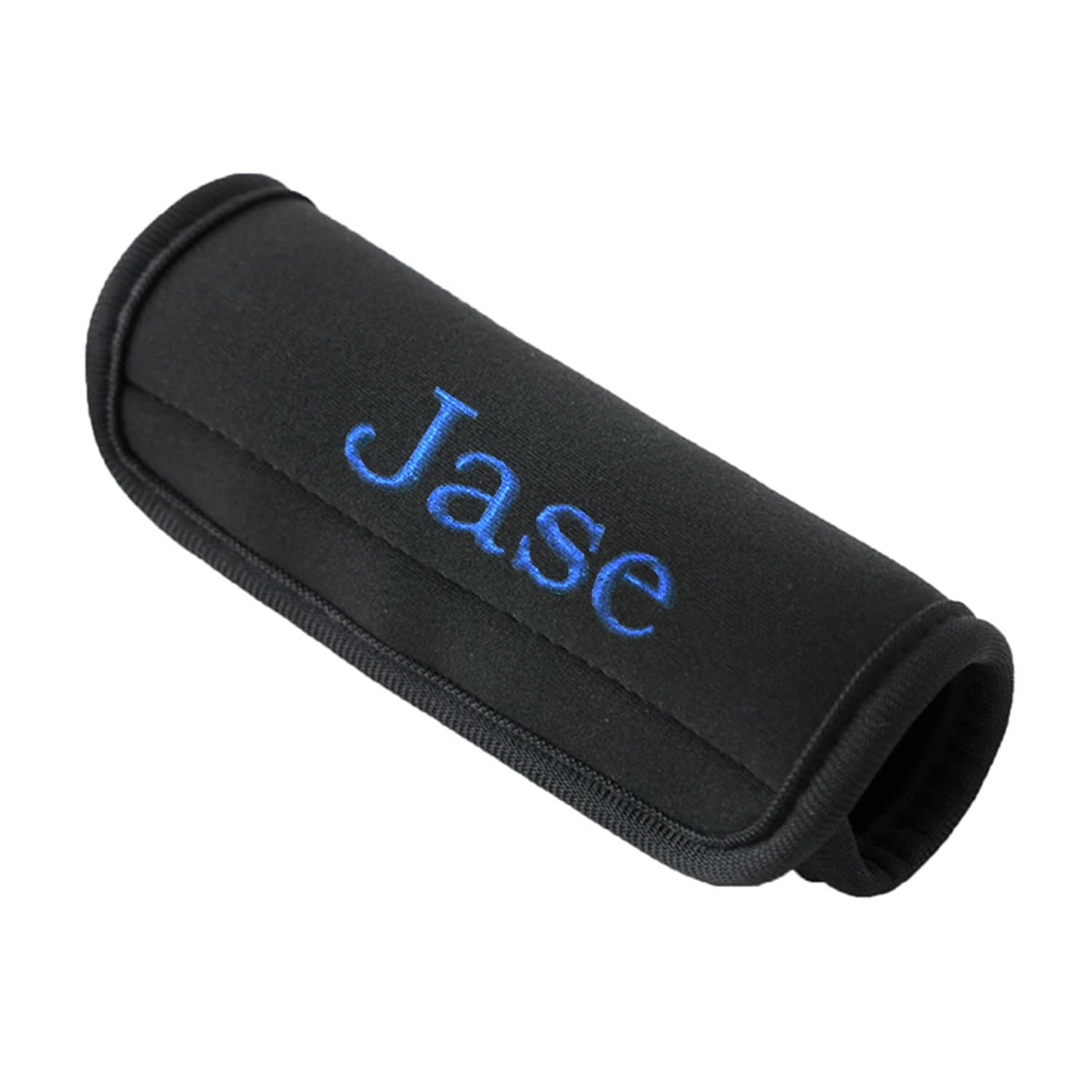 Personalized Luggage Handle Wrap, Custom Name Cover For Suitcase/bags Grip/Case Identifier Perfect For Travel Neoprene Wrap Printed With Text Luggage Tag(Black)