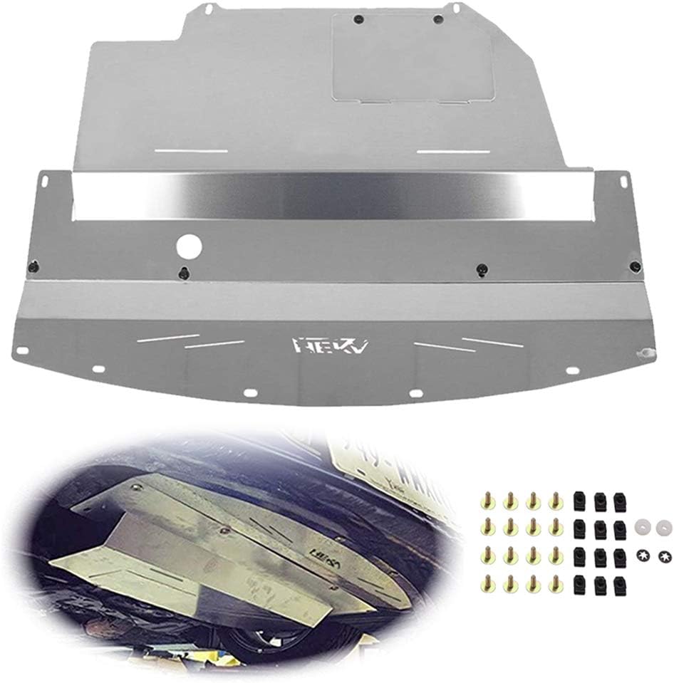 ELITEWILL Silver Aluminum Front Lower Engine Splash Shield Guard Under Tray Cover Skid Plate Fit for 2003-2009 Nissan 350Z & 2003-2006 Infiniti G35 and 03-07 G35 Coupe