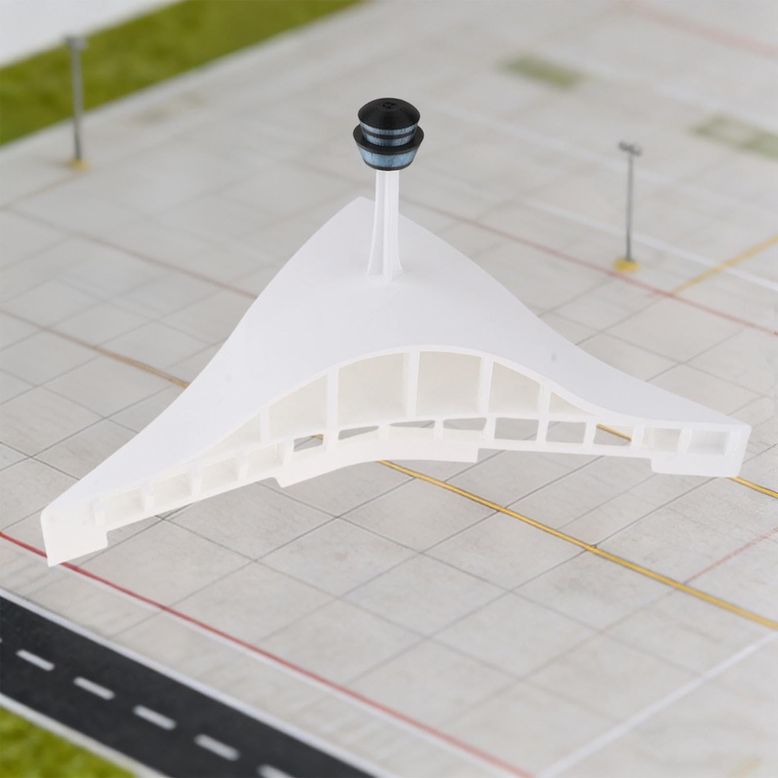 Flughafen Kontrollturm Modell Miniatur Diorama Landschaft Bausatz Sammlerobjekt Aus PP Material für Hobbyraum Sammlerausstellung, Terminal