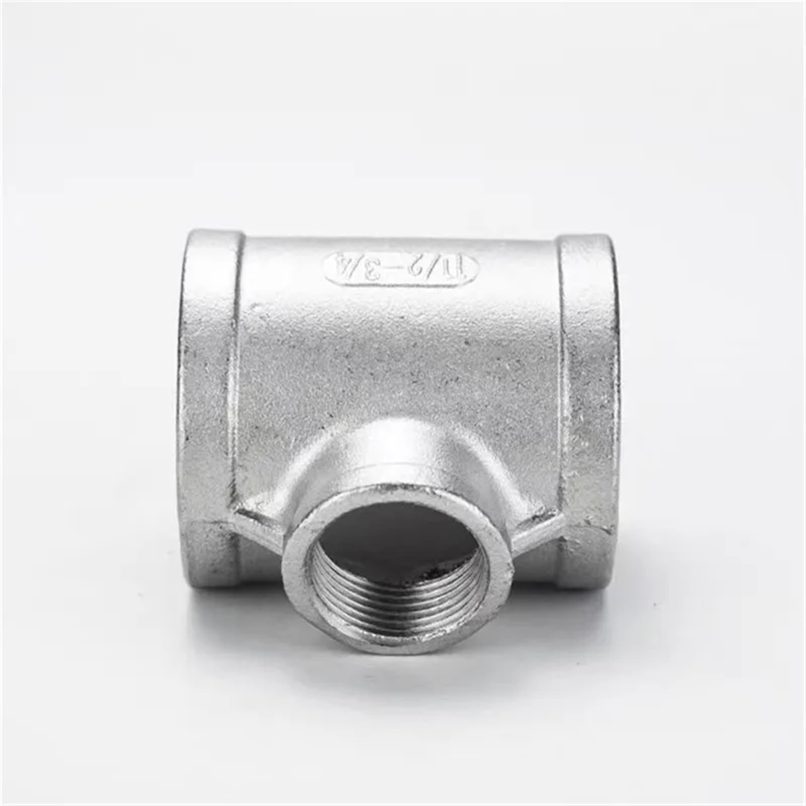 Reductor de Tres vías con Rosca Hembra en T Conector rápido de Tres vías Conector Reductor de tubería de Acero Inoxidable para Juntas de tuberías(DN50 x DN25 x DN50)